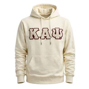 Sweat à capuche en chenille Kappa Alpha Psi Krimson Kream, taille réelle, polaire premium, double couleur, broderie, vêtements grecs - Product Image 4