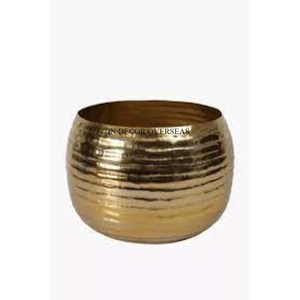 Unique Fancy Texture Prime Quality Metal High Grade Gold Plated <b>Large</b> Shape <b>Planter</b> <b>For</b> Home And Hotel <b>Garden</b> Accessories Supply - Product Image 5