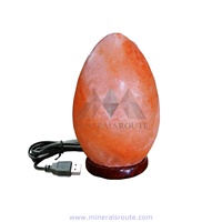 Lampe en sel de roche USB en cristal naturel de l'Himalaya MRPL, sculptée à la main, multicolore, certifiée ISO9001, portable, 2,5x3,5 pouces, décoration d'intérieur