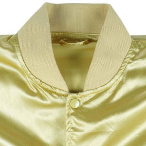 Veste de baseball en satin de haute qualité pour hommes, vêtements décontractés enduits de tissu respirant pour vestes en satin de basket-ball universitaire - Product Image 3