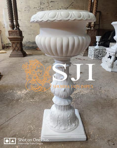 Pot de fleur blanc de fibre de mariage pour la décoration - Product Image 2