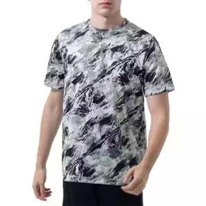 High Quality 95%<b>Polyester</b> 5%Spandex Fitness Athletic Men Quick Dry Breathable Custom Fitness Men Sports <b>Tshirts</b> - Product Image 1