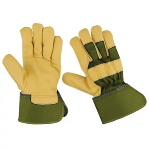 Gants de travail de sécurité en cuir pleine fleur de qualité supérieure, avec manchette caoutchoutée et demi-doublure, pour les travailleurs du bâtiment (type Rigger canadien) - Product Image 5