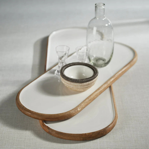 Bandejas de madera al por mayor, bandeja de madera natural hecha a mano, plato de madera rectangular para servir, color personalizado, disponible en MOQ bajo - Product Image 2