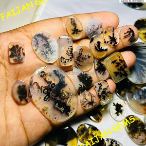 Venta al por mayor 100% Natural Grado Superior dendrita sajar ágata cabujón suelto piedra joyería hacer todas las formas de mezcla de piedras preciosas certificadas - Product Image 1