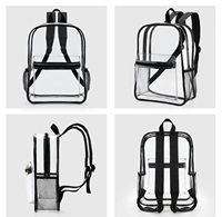 Sac à dos transparent en PVC robuste approuvé pour les stades, idéal pour les étudiants et les enfants