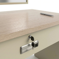 Table de toilette marine en aluminium avec miroir, plan de travail ignifuge pour cabine de bateau, avec tiroir verrouillable pour bateau