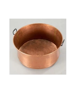 Bol de pédicure Spa en cuivre martelé bol de pédicure de manucure de forme ronde de qualité supérieure avec poignées en vrac - Product Image 1