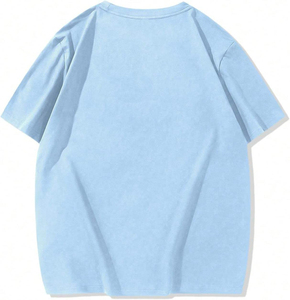 Camiseta Extra Grande de Felpa para Hombre al por Mayor, 100% Algodón, Transpirable, Ecológica, Manga Corta, Cuello Redondo, Hombros Caídos, Holgada, Talla Grande - Product Image 1