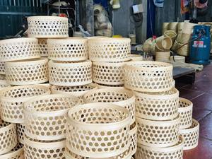 ชุดตะกร้าไม้ไผ่สำหรับงานสานมือสำหรับคัดแยกเมล็ดจัดระเบียบของใช้ในบ้านและจัดแสดงศิลปะบนผนังสไตล์โบฮีเมียน - Product Image 3