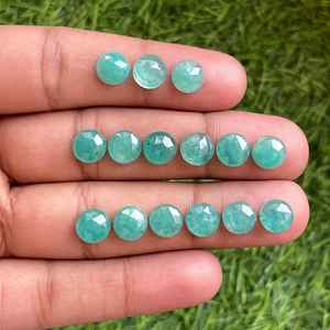 พลอยอเมซอนทรงกลมพลอยเทียมธรรมชาติขนาด8มม. 15ชิ้นสำหรับทำเครื่องประดับสร้อยข้อมือจี้แหวน - Product Image 2