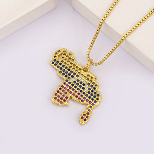 QIKU Collana con Ciondolo a Forma di <span class=keywords><strong>Mappa</strong></span> del Venezuela Cuore e Stella Gioielli per Donna Ragazza Catena Girocollo Accessori Regalo di Compleanno - Product Image 4