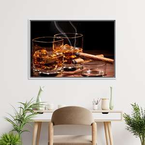 Modern Printed <b>Canvas</b> Artwork <b>for</b> Home Decor - Flat, No Texture,WHITE <b>FRAMED</b> <b>CANVAS</b> - Product Image 1