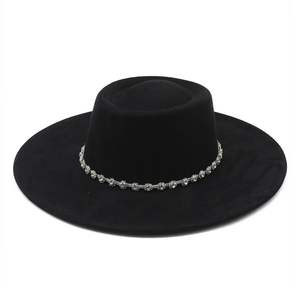 Chapeau de cow-boy en daim de style européen et américain pour femmes avec protection solaire et large bord - Product Image 3