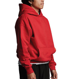 Sudadera con capucha de rizo de algodón de alta calidad para hombre, chaqueta acolchada con bordado de letras, jersey de gran tamaño, bolsillo en relieve, otoño 3D - Product Image 5