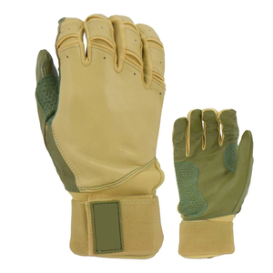 Tamaño y diseño personalizados Guantes de béisbol de bateo de cuero negro Moda deportiva Personalizable Guantes de bateo de cuero profesional - Product Image 2