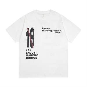 T-shirt en coton de haute qualité Logo personnalisé Classique Couleur unie Confortable Coupe ample Décontracté O-cou Design Personnage numérique - Product Image 3