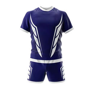 Tenues de rugby pour hommes, design personnalisé confortable, anti-froissement, respirantes, durables, 100% polyester, écologiques, évacuant l'humidité - Product Image 1