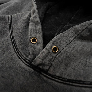Sudadera con capucha de lana de algodón 100% lavado con ácido para hombre más vendida, ropa de invierno Premium informal de calidad, diseño de cremallera, transpirable sólido rápido - Product Image 4