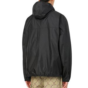 Veste coupe-vent imperméable en nylon noir pour homme, vêtements d'extérieur avec logo personnalisé, veste coupe-vent pour homme - Product Image 3