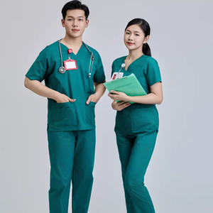 Conjunto de Uniforme Médico Unisex Vietnamita FMF - Tela de Algodón y Elastano con Detección de Agujas para Uniformes de Hospital - Product Image 1