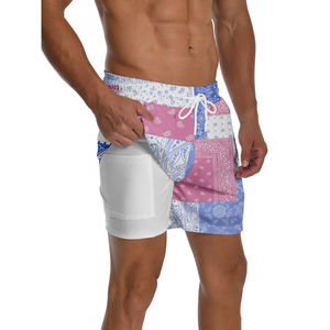Wholesale Men's Nylon Shorts Custom Logo Single-<b>Layer</b> Beach Shorts Anti-Wrinkle Feature Sublimation Printing Loose Casual Fit - Product Image 1