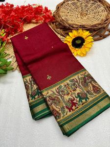 Coton traditionnel indien Mul avec fabricant de mode pour femme Saree imprimé Patola de Surat au taux le plus bas - Product Image 4