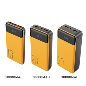 Batería Externa Portátil Delgada de Ultra Alta Capacidad de 20000 mAh con Logotipo Personalizado, Cable <span class=keywords><strong>Tipo</strong></span> <span class=keywords><strong>C</strong></span> Integrado para Teléfonos Inteligentes - Product Image 1