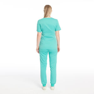 Ensemble de blouses médicales classiques unisexes à col en V en denim, uniforme d'infirmière d'hôpital, vêtements de travail pour médecin, mélanges de coton, nouvelle blouse médicale - Product Image 6
