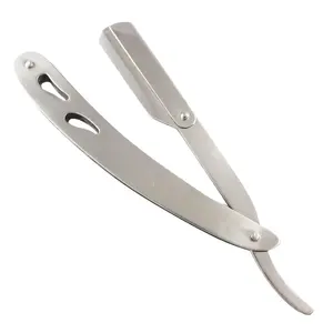 Afeitadora Manual plegable para hombres, afeitadora de acero inoxidable con borde recto, afeitadora afilada para peluquero - Product Image 5