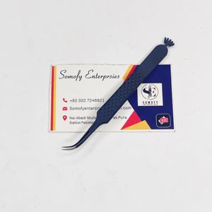 แหนบดัดขนตา Somofy Enterprises รุ่น Crown Design ปลายโค้ง สีดำ สแตนเลส ทนทาน ป้องกันไฟฟ้าสถิต ขนาด 10 มม. สำหรับขายส่ง - Product Image 2