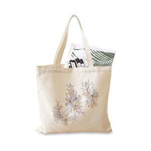 กระเป๋าเดินทางแบบนำกลับมาใช้ได้ทั้งชายและหญิงผ้าคอตตอนปักลายได้รับการรับรองจาก Gots ผ้าฝ้าย100% เป็นมิตรกับสิ่งแวดล้อมมีสไตล์ความจุขนาดใหญ่สำหรับการช้อปปิ้ง - Product Image 3