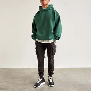 Sweats à capuche et sweatshirts pour hommes en coton biologique 100% avec logo personnalisé pulls à capuche surdimensionnés avec épaules tombantes fabricants de haute qualité - Product Image 3