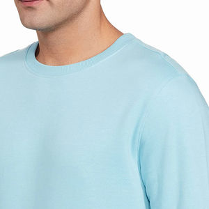 Sudadera para hombre, ropa informal de invierno, Color azul cielo, cuello redondo, manga larga, ropa de moda, sudadera de gran tamaño para hombre - Product Image 4