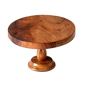 Wooden Oval Eco-Friendly Cake Stand with Walnut Finish for Wedding Parties & Hotel Use - Product Image 1