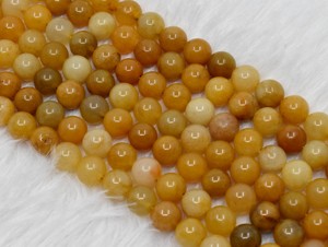 Cuentas Redondas Lisas de Aventurina Amarilla Natural |   Cuentas Sueltas de 8mm de la India, en Hilo de 15 Pulgadas |   Anshul Impex para la Fabricación de Joyas - Product Image 4