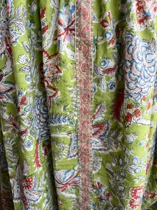 Robe imprimée bloc à la main tuniques indiennes robe longue en coton indien imprimé à la main robe sans manches à bretelles réglables en coton indien - Product Image 3