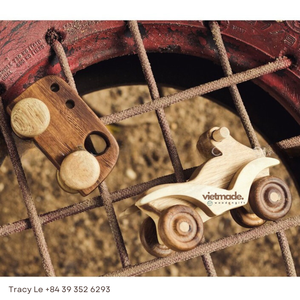 ของเล่นมอเตอร์ขนาดเล็กสําหรับเด็กอายุ 2-5 ปีปลอดภัยสําหรับเด็กผลิตโดยไม้ธรรมชาติปลอดสารเคมีผู้ผลิตเวียดนามราคาถูก - Product Image 2