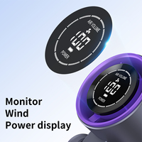 Ventilateur personnel pliable T-15, 100 vitesses de vent, batterie 3000 mAh, moteur sans balais 12500 tr/min, LED, pour étudiants et voyageurs