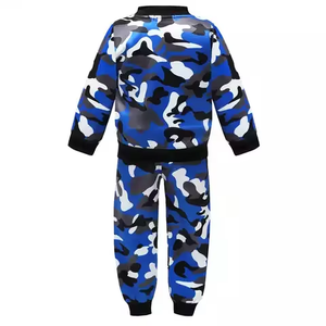 Haute qualité enfants vêtements ensembles deux pièces garçons pantalons de survêtement survêtement ensemble coton fermeture éclair couleur unie survêtement pour enfants respirant - Product Image 2