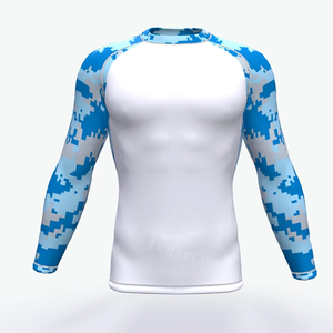 Custom Printed Long Sleeve Fit Compression Men's <b>Rashguard</b> Sublimation Printed <b>Rashguard</b> Tshirts - Product Image 1