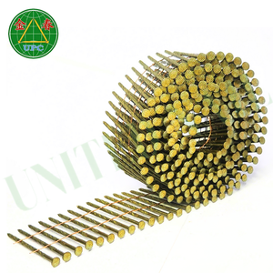 Clavos de bobina de alambre de paleta de 2-3/4 "Tipo de vástago en espiral de vástago liso con estilos de cabeza a cuadros, precio competitivo para hacer paletas - Product Image 1