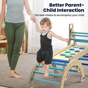 Ensemble de maison de jeu <span class=keywords><strong>en</strong></span> <span class=keywords><strong>bois</strong></span> pour tout-petits, <span class=keywords><strong>cabane</strong></span> de jeu pliable Montessori pour enfants, maison de jeu multifonctionnelle pour jeunes enfants - Product Image 2