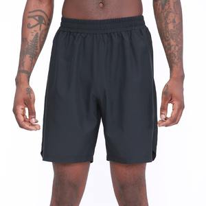 Short de sport solide pour hommes taille haute respirant séchage rapide 100% coton pour la gymnastique entraînement de course à pied vente en gros OEM - Product Image 1