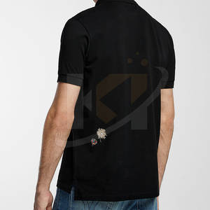 เสื้อโปโลผ้าฝ้ายโพลีเอสเตอร์ระบายอากาศได้ดีแขนสั้นลำลองเข้ารูปปักลายสำหรับผู้ชาย - Product Image 2