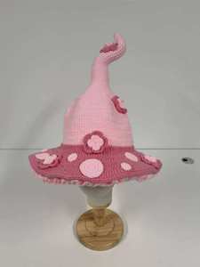 Mushroom Elf <b>Hat</b> Knitted Yarn Large Brimmed <b>Hat</b> for <b>Men</b> and Women, Autumn and <b>Winter</b> Heavy Industry, Pure Handmade Weaving - Product Image 2