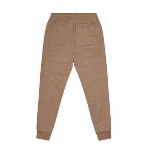 Pantaloni sportivi collettivi di marna da uomo con forma rilassata gamba affusolata in cotone morbido uso quotidiano elastico in vita e orlo a coste