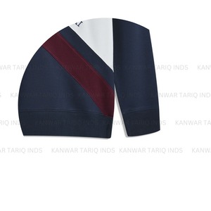 เสื้อฮู้ดผ้าเฟรนช์เทอร์รี่สำหรับผู้ชายเสื้อครอปโอเวอร์ไซส์แบบมีซิปสีพื้น350 GSM - Product Image 4