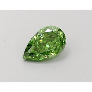 Diamante Cultivado en Laboratorio, Corte Pera, 0.28ct, VS1, Verde Intenso Fantasía - Product Image 1