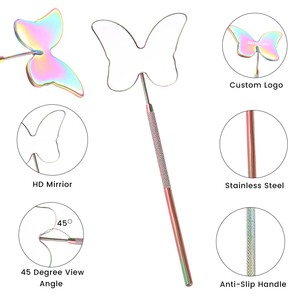Miroir à cils professionnel multicolores, miroir à cils papillon pour extensions de cils / Miroir à cils avec marque client fournisseur - Product Image 4